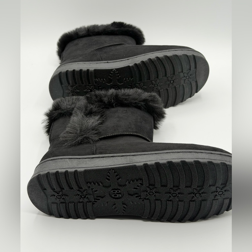 Brand New Women's SO Paulina Black Faux Fur-Lined Winter Boots Size 8.5 - Picture 9 of 15